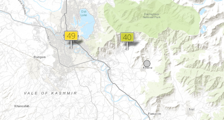 J&K Government Sensor Map